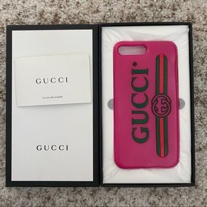 GUCCI Pink Silicone iPhone 7/8 Plus